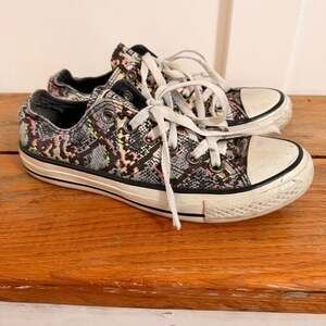 Converse Low Top Colorful Snake Print Sneakers Size 7